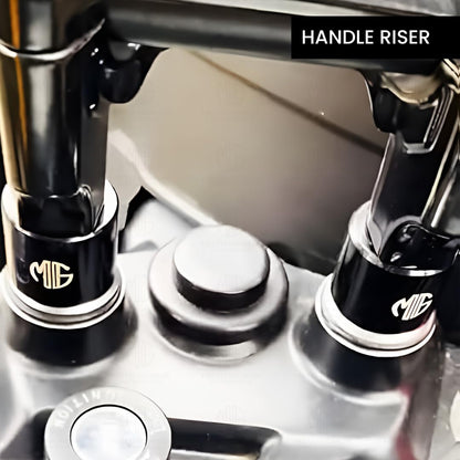 MOTO GENIUS Adjustable Handle Riser for Dominar Motorbike | Enhances Comfort and Control | Height Riser Clamp Compatible with Dominar 250 & 400 (Black)
