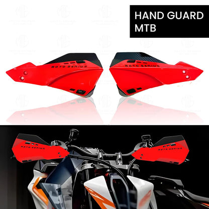 MOTO GENIUS Universal Bike Hand Guards Protectors | Wind Deflector Made for Hand Safety While Riding All Motorcycle (MTB) ()