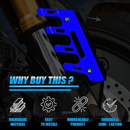MOTO GENIUS ABS Shocker Protector | Front Fork Fender Protector | Universal Anti-Fall Slider Guard for All Bikes ()