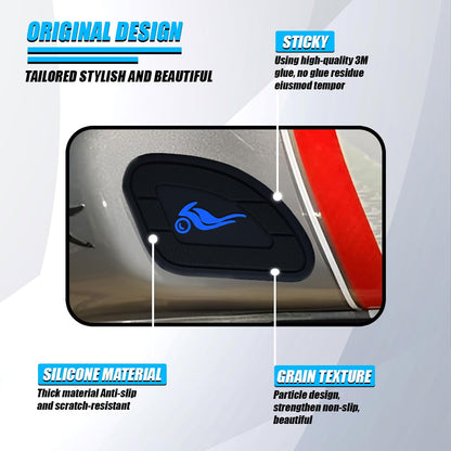 Silicone Tank Pads for Universal Motorbike | Anti-Slip & Scratch-Resistant Fuel Tank Protection | Premium Durable Design | Easy Installation | Pack of 2