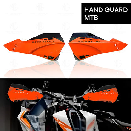 MOTO GENIUS Universal Bike Hand Guards Protectors | Wind Deflector Made for Hand Safety While Riding All Motorcycle (MTB) ()