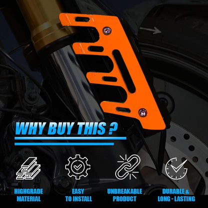 MOTO GENIUS ABS Shocker Protector | Front Fork Fender Protector | Universal Anti-Fall Slider Guard for All Bikes ()