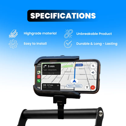 Xpulse 210 Mobile Phone Holder | GPS Mount & Smartphone Holder | Heavy-Duty Metal GPS Frame Bracket | Rust-Resistant Motorcycle Mobile Holder for Navigation