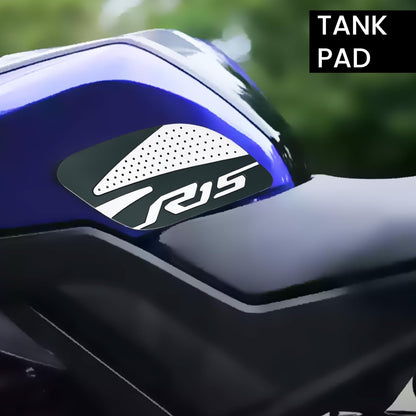 MOTO GENIUS Silicone Tank Pads for R15 V4 | Premium Tank Protection Pads |Anti-Slip and Scratch-Resistant Design |Stylish and Durable (Pack of 2) (+)