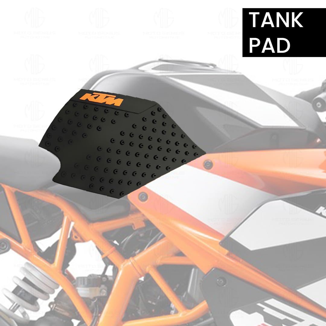 MOTO GENIUS Silicone Tank Pads for KTM RC All Model Bikes | Premium Tank Protection Pads | Anti-Slip and Scratch-Resistant Design |Stylish and Durable | RC 125/200/390/250 (Pack of 2) ()