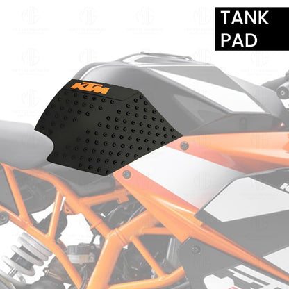 MOTO GENIUS Silicone Tank Pads for KTM RC All Model Bikes | Premium Tank Protection Pads | Anti-Slip and Scratch-Resistant Design |Stylish and Durable | RC 125/200/390/250 (Pack of 2) ()