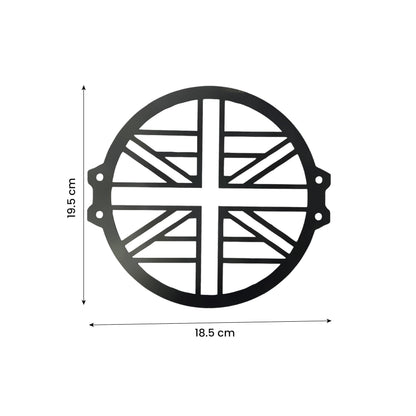 MOTO GENIUS Front Headlight Grill Guard for HUNTER | Durable Metal Protective Head Light Frame Protector (Check Grill)