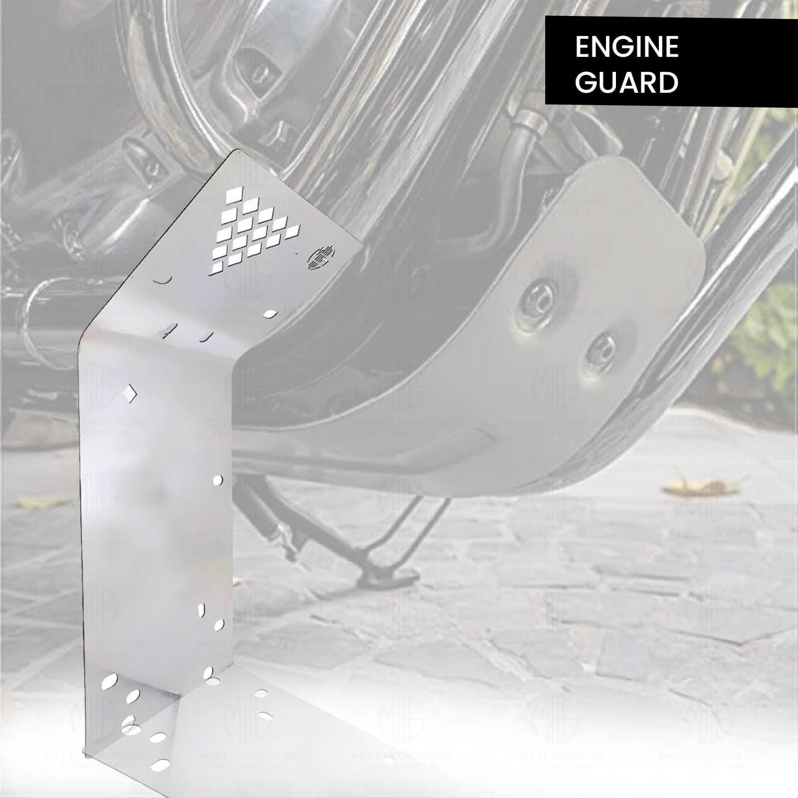 MOTO GENIUS Stainless Steel Engine Guard for RE Interceptor 650 - Durable, Rust-Resistant Motorcycle Protection Guard ()