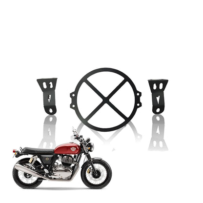Front Headlight Grill Guard for RE Interceptor | Durable Metal Protective Head Light Frame Protector