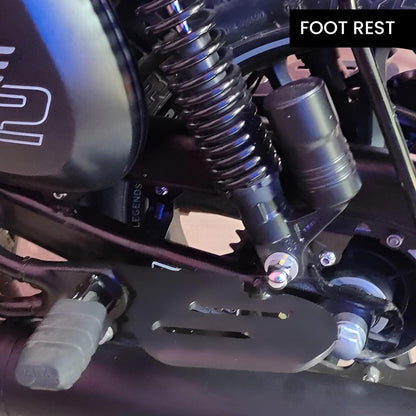 MOTO GENIUS Pillion Foot Rest Mounts for JAWA Classic 300, JAWA 42 and PERAK | Comfortable Rear Foot Pegs for Passengers