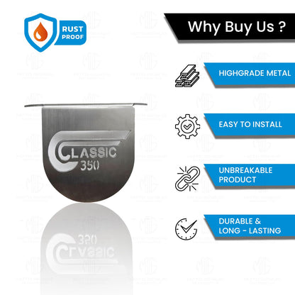 MOTO GENIUS Stainless Steel Front Disc Brake Fluid Reservoir Oil Cap for Reborn Classic 350 bike -Premium Quality Replacement for Enhanced Durability and Performance (Pack of 1) ()