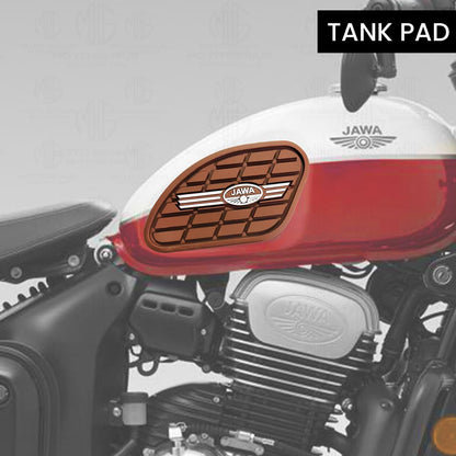 MOTO GENIUS Silicone Tank Pads for JAWA All Models Motorbike | Premium Tank Protection Pads | Anti-Slip and Scratch-Resistant Design | Stylish and Durable | (Pack of 2) ()