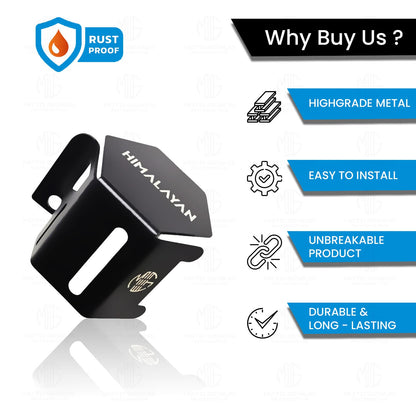 MOTO GENIUS Stainless Steel Rear Brake Oil Container Guard, Premium Finish, for RE Himalayan BS3/BS4/BS6/Scram Motorbike ()