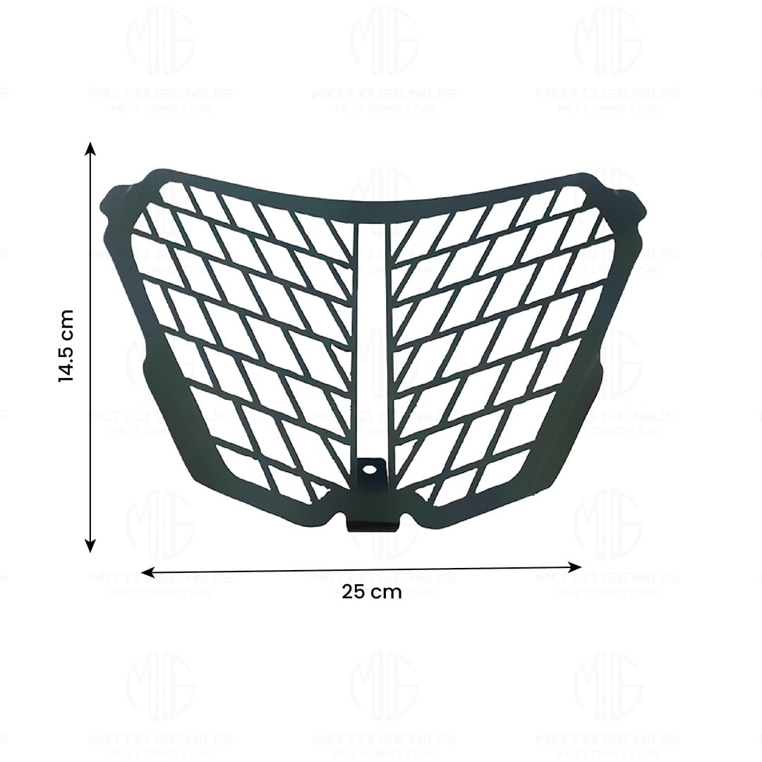 MOTO GENIUS Front Headlight Grill Guard for KTM RC | Durable Metal Protective Head Light Frame Protector | Compatible with RC 125/200/250/390 ()