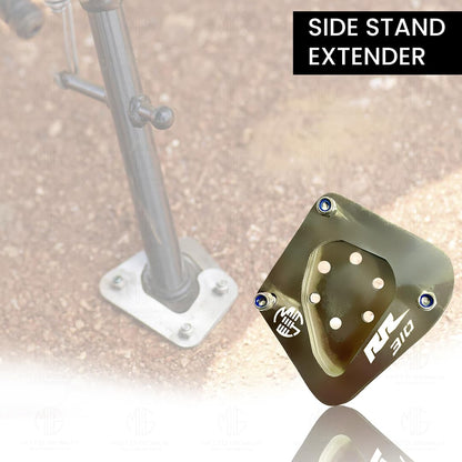MOTO GENIUS Stainless Steel Side Stand Extender for RR310 Motorbike | Heavy Duty Parking Support and Stability Enhancer