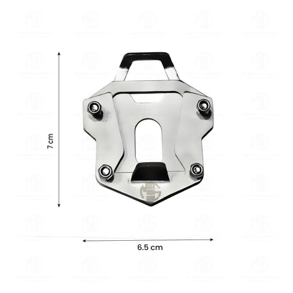 MOTO GENIUS Stainless Steel Side Stand Extender for RE Himalayan BS3/BS4/BS6/Scram Motorbike | Heavy Duty Parking Support & Stability Enhancer (Silver)