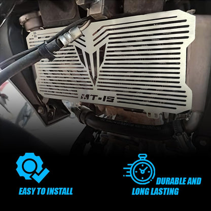MOTO GENIUS Radiator Guard for MT15 | Heavy-Duty Stainless Steel Radiator Protector | Essential Motorcycle Accessory for Engine Cooling Protection ()
