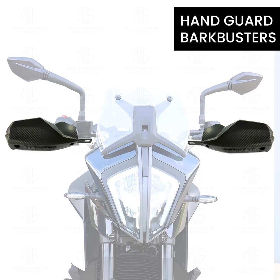 MOTO GENIUS Universal Bike Hand Guards Protectors | Made for Hand Safety While Riding All Motorcycle
