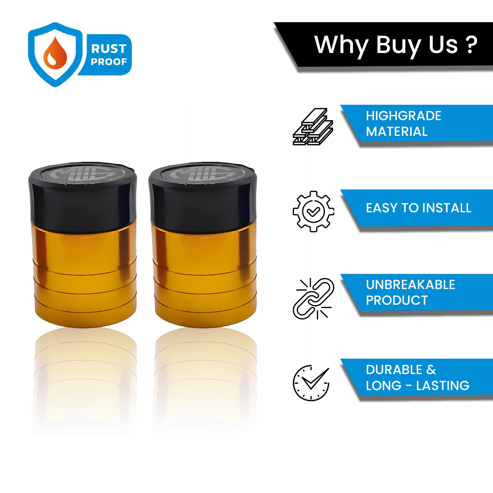 MOTO GENIUS Front Wheel Fork Sliders Crash Protectors for R15 V4 | High Strength Crash Protectors for Enhanced Safety