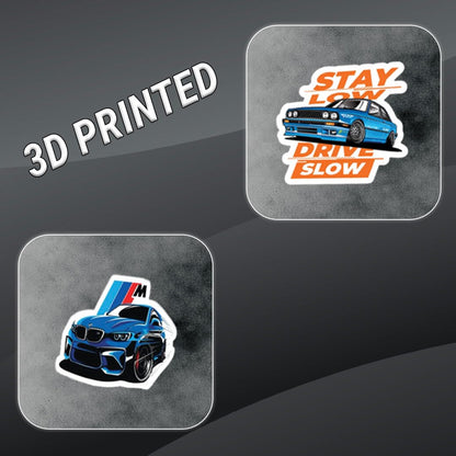 3D Vinyl Car Sticker for Exterior, Waterproof & Fade-Proof Self Adhesive Car Decal for Rear Glass, Bumper, Windshield & Car Styling Accessories (9 PC) (Car10-9PC)