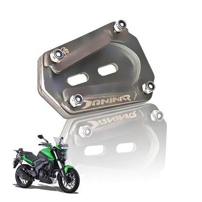 MOTO GENIUS Stainless Steel Side Stand Extender for Dominar 250 & 400 | Heavy Duty Parking Support and Stability Enhancer