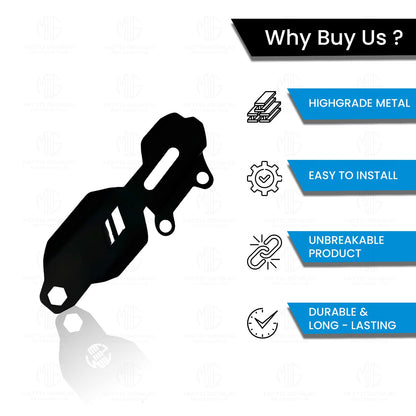 MOTO GENIUS Master Cylinder Guard for RE Himalayan BS3/BS4/BS6/Scram Motorbike | Heavy-Duty, Impact-Resistant Protection for Motorcycle Brake Systems |Durable Metal Construction