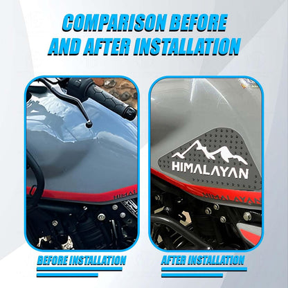 MOTO GENIUS Himalayan 450 Tank Pads | Premium Anti-Slip & Scratch-Resistant Protection | Durable, Stylish Design for Motorbike Tank | Easy Installation | Ideal for Himalayan 450 ()