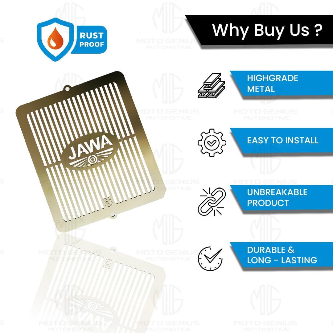 Radiator Guard for JAWA PERAK Motorbike | Durable Stainless Steel Protector |Essential Accessory for Motorcycle Radiator Protection