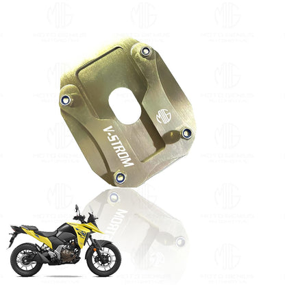 MOTO GENIUS Stainless Steel Side Stand Extender for V-Strom Motorbike | Heavy Duty Parking Support and Stability Enhancer | Durable and Rust Resistant