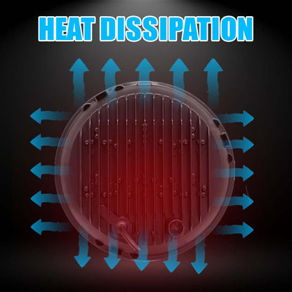 MOTO GENIUS 7 Inch LED Round Headlight for Royal Enfield & Thar | High/Low Beam, Waterproof, Luminous Mode, Acrylic & Aluminum Construction, Durable, DRL, Bright LED (Line Design)