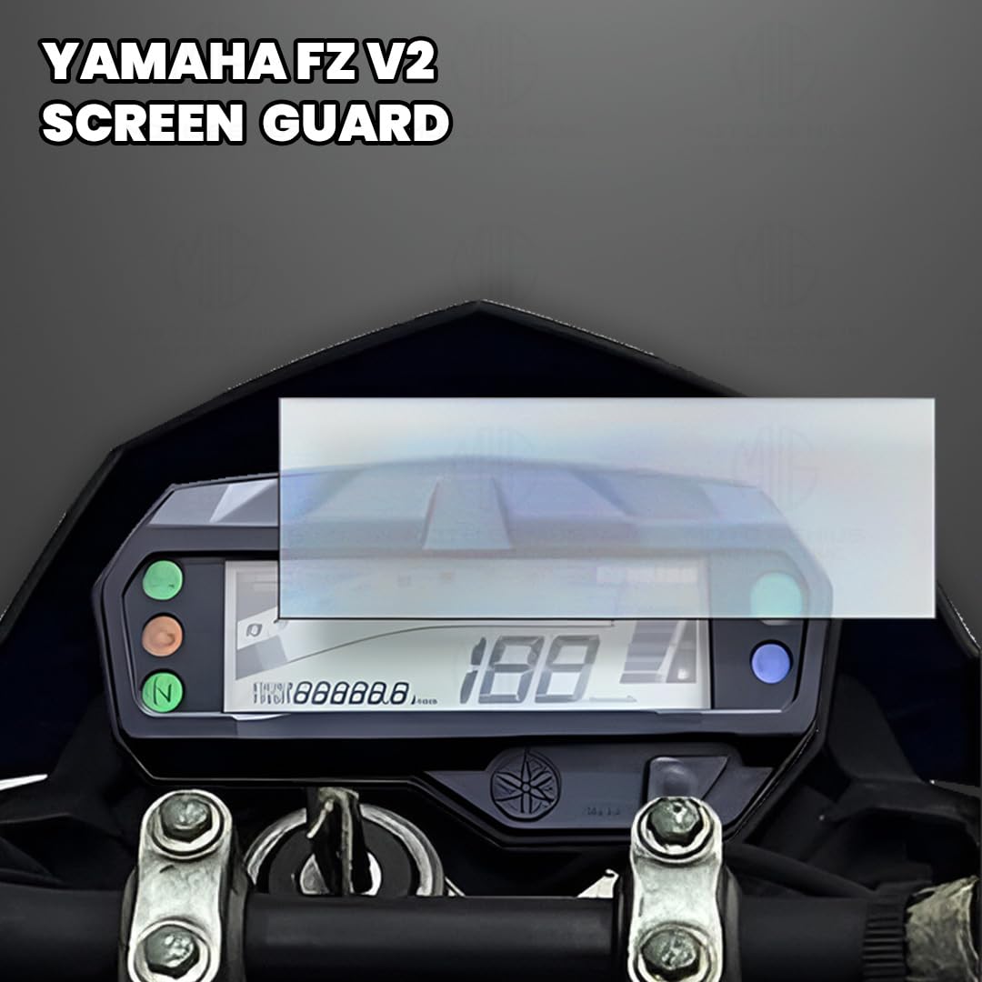 MOTO GENIUS 9H Hardness Speedometer Screen Protector for FZ V2 | Scratch Guard & Anti Glare Film