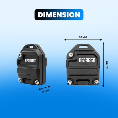 Unbreakable CNC Aluminum Motorcycle Key Head Cover | Heavy Duty Key Protector Shell Case Compatible for RE Motorcycles Bear650 (Black)