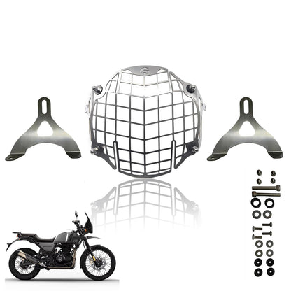 Headlight Grill Guard for RE Himalayan BS3/BS4/BS6/Scram |Durable Stainless Steel Protective Cover for Motorcycle Lights (Honeycomb Grill)