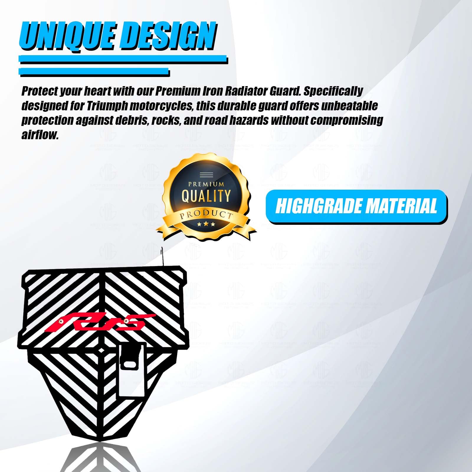 MOTO GENIUS Radiator Guard for R15 V3 | Durable Metal Protector |Essential Accessory for Motorcycle Radiator Protection ( )