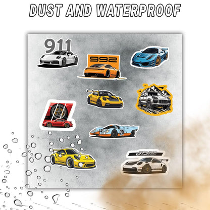 3D Vinyl Car Sticker for Exterior, Waterproof & Fade-Proof Self Adhesive Car Decal for Rear Glass, Bumper, Windshield & Car Styling Accessories (9 PC) (Car14-9PC)