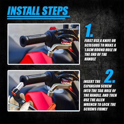 MOTO GENIUS Universal CNC Handlebar Brake Clutch Lever Protector Guard for Motorcycles & Bikes | Durable and Stylish ()