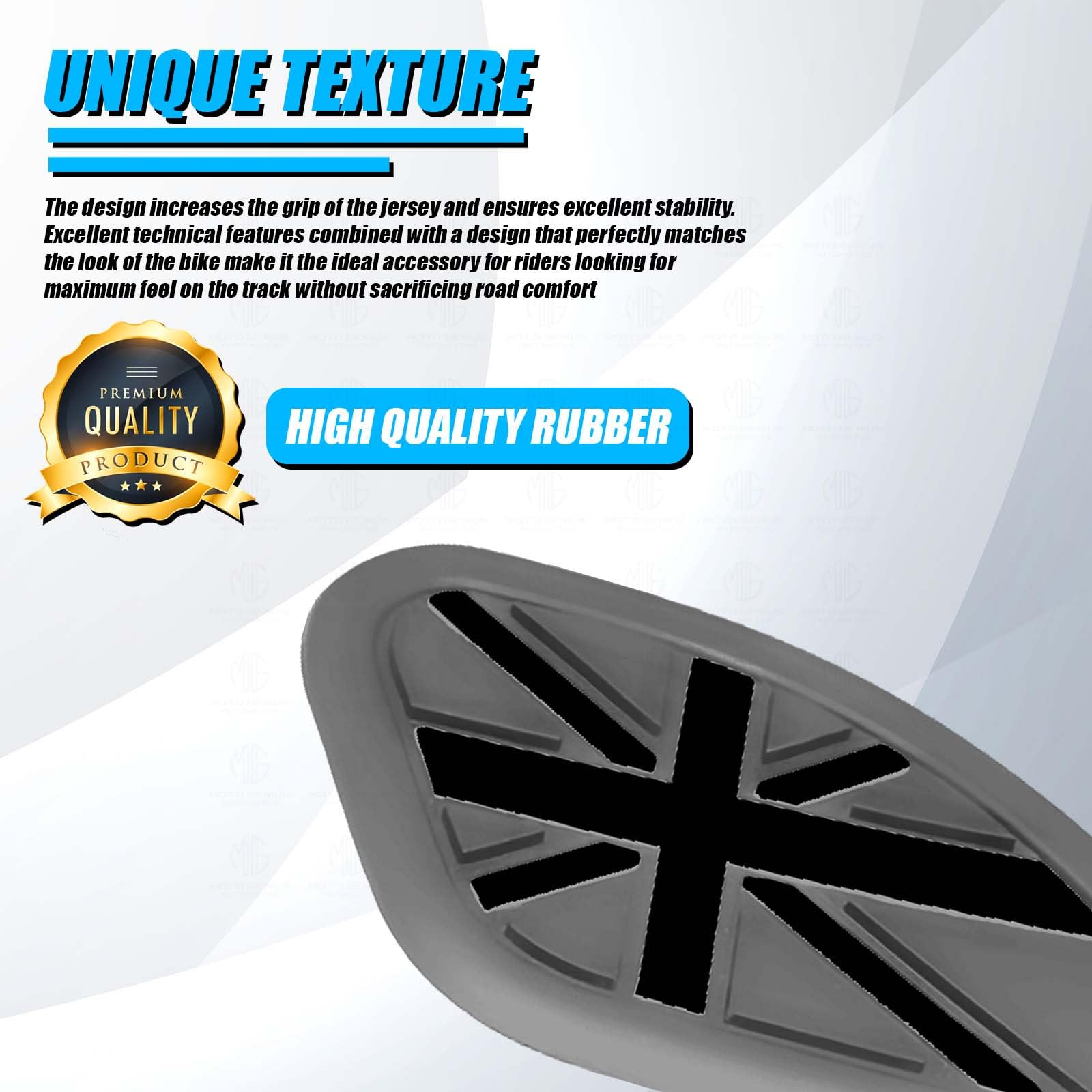 MOTO GENIUS Universal Anti Slip Silicone Tank Pad | Waterproof Motorcycle Sticker for Enhanced Grip and Protection on All Bikes ()