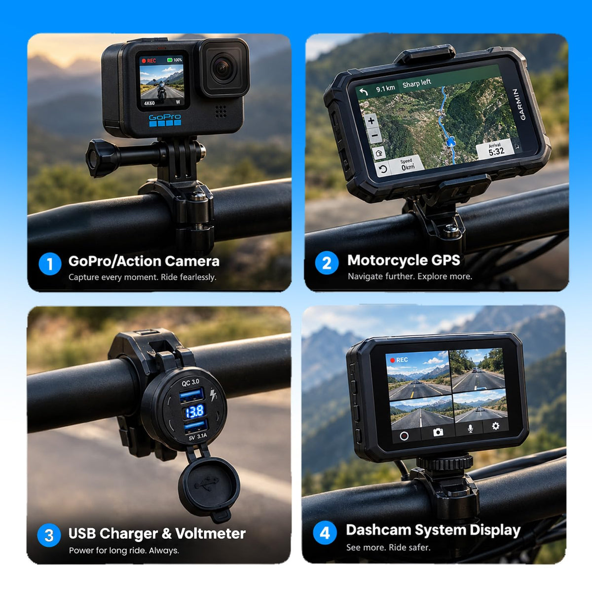 Xpulse 210 Mobile Phone Holder | GPS Mount & Smartphone Holder | Heavy-Duty Metal GPS Frame Bracket | Rust-Resistant Motorcycle Mobile Holder for Navigation
