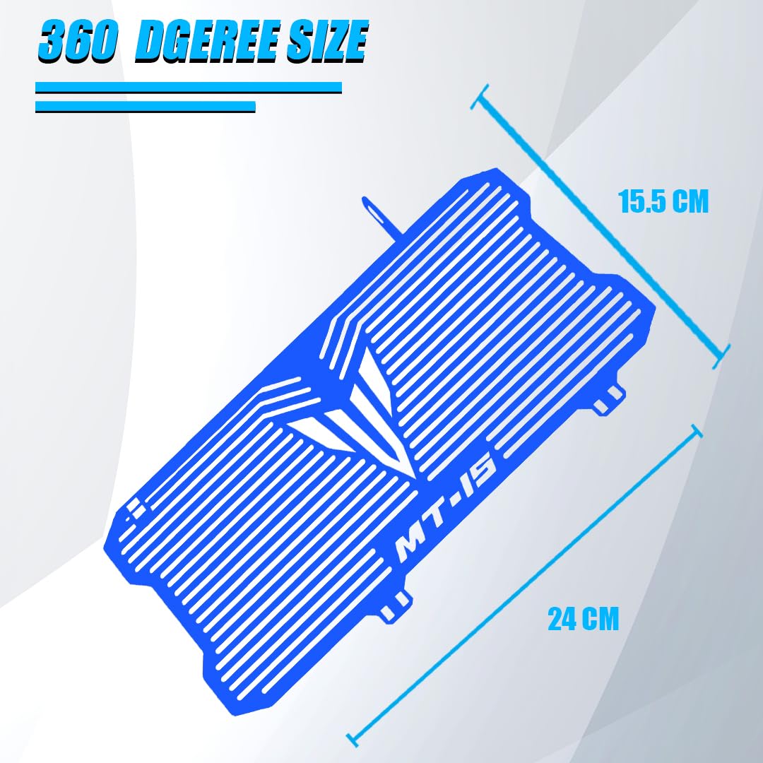 MOTO GENIUS Radiator Guard for MT15 | Heavy-Duty Stainless Steel Radiator Protector | Essential Motorcycle Accessory for Engine Cooling Protection ()
