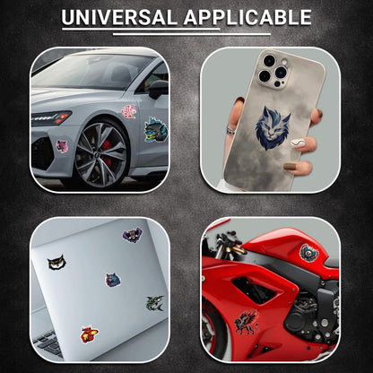 animal bike car laptop helmet 3d vinyl sticker waterproof decal for laptop bike car helmet