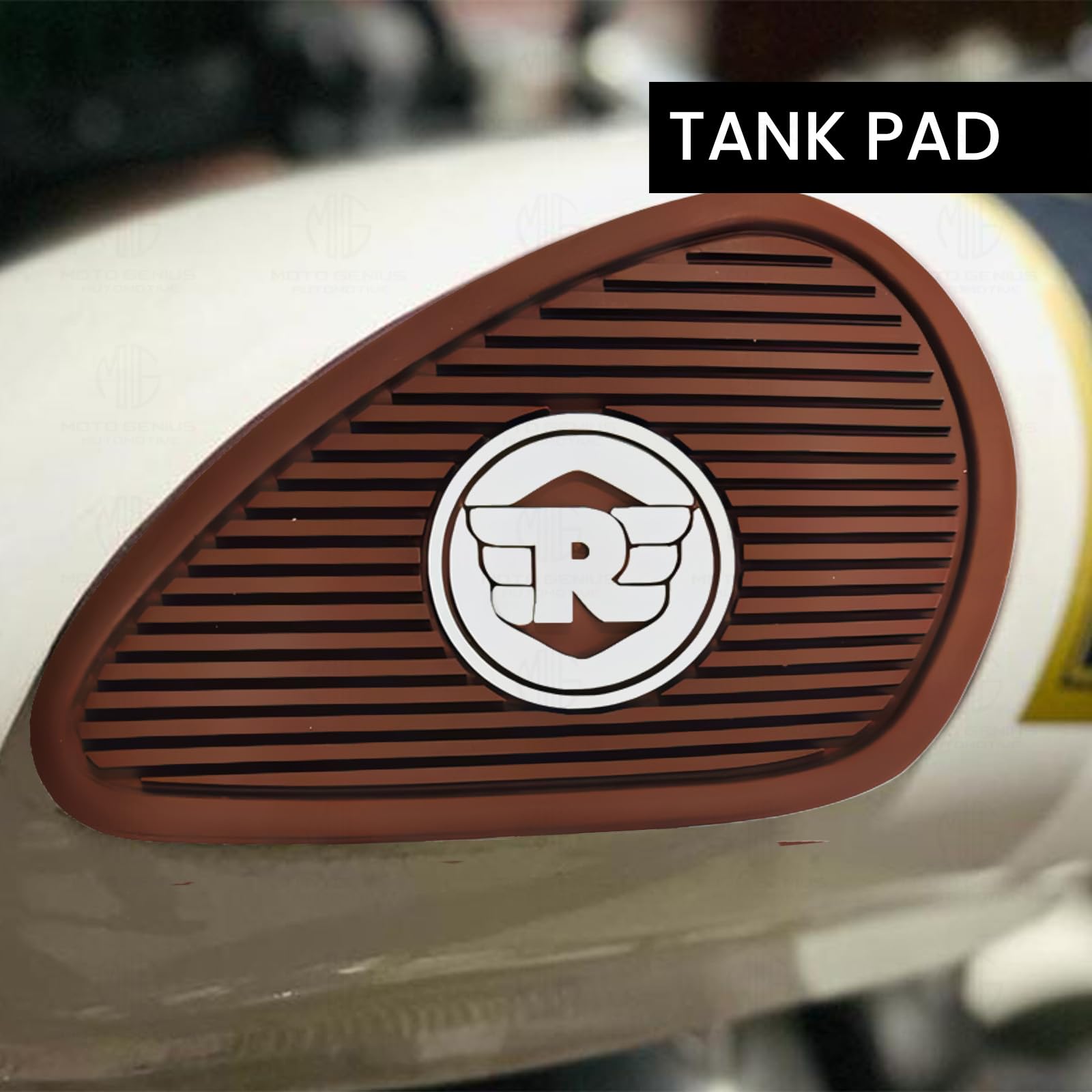 MOTO GENIUS Silicone Tank Pads for RE Super Meteor 650 | Premium Tank Protection Pads |Anti-Slip and Scratch-Resistant Design |Stylish and Durable (Pack of 2) ( )