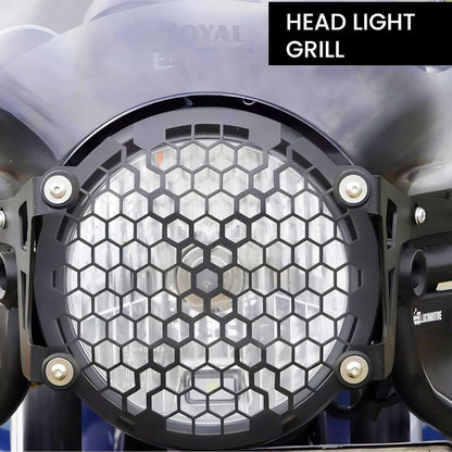 Front Headlight Grill Guard for RE Interceptor | Durable Metal Protective Head Light Frame Protector