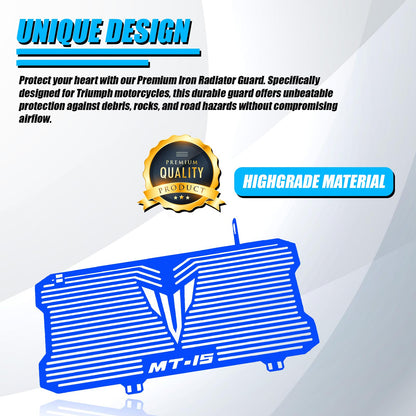 MOTO GENIUS Radiator Guard for MT15 | Heavy-Duty Stainless Steel Radiator Protector | Essential Motorcycle Accessory for Engine Cooling Protection ()