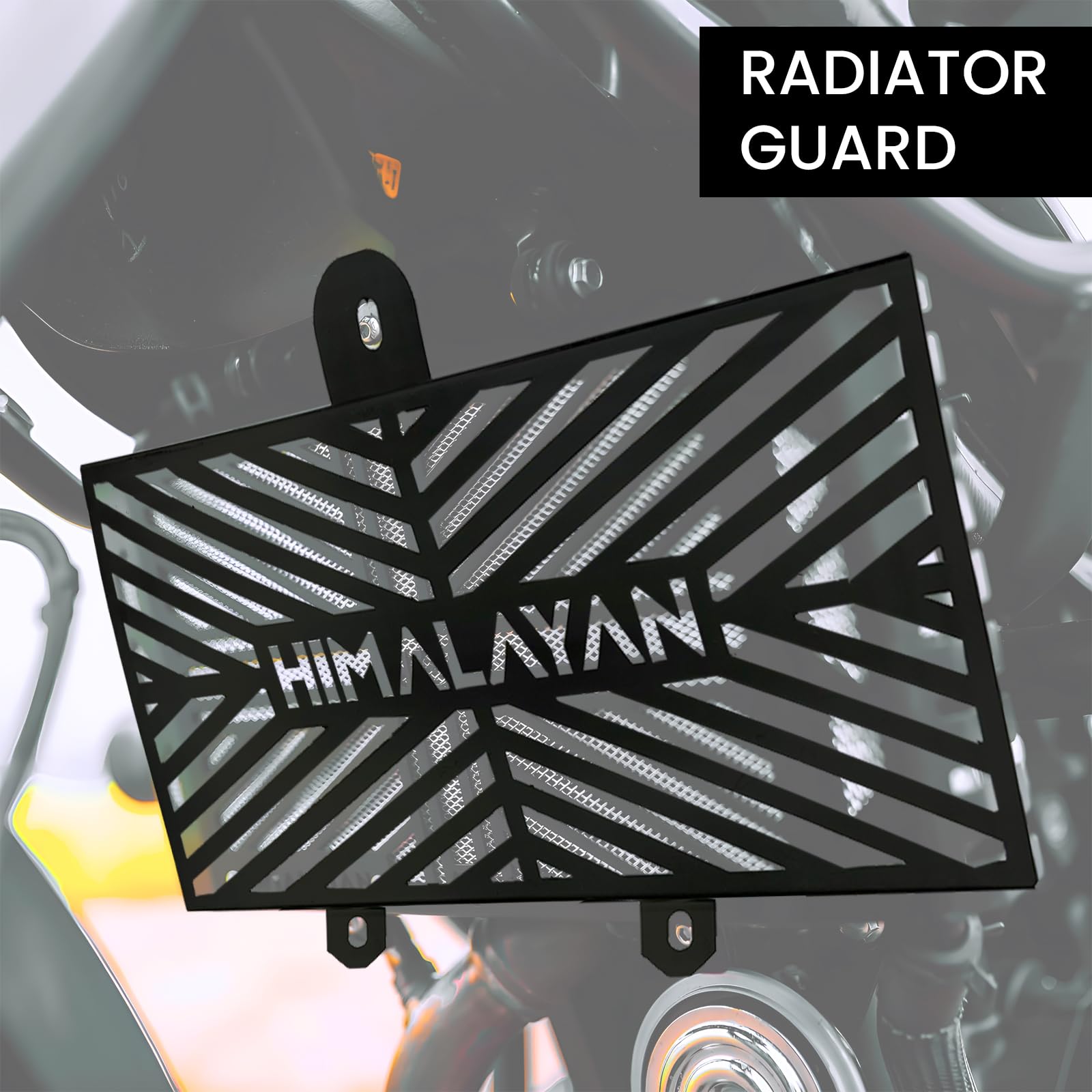 MOTO GENIUS Radiator Guard for Himalayan 450 | Durable Metal Protector | Essential Accessory for Motorcycle Radiator Protection (Flag Design)