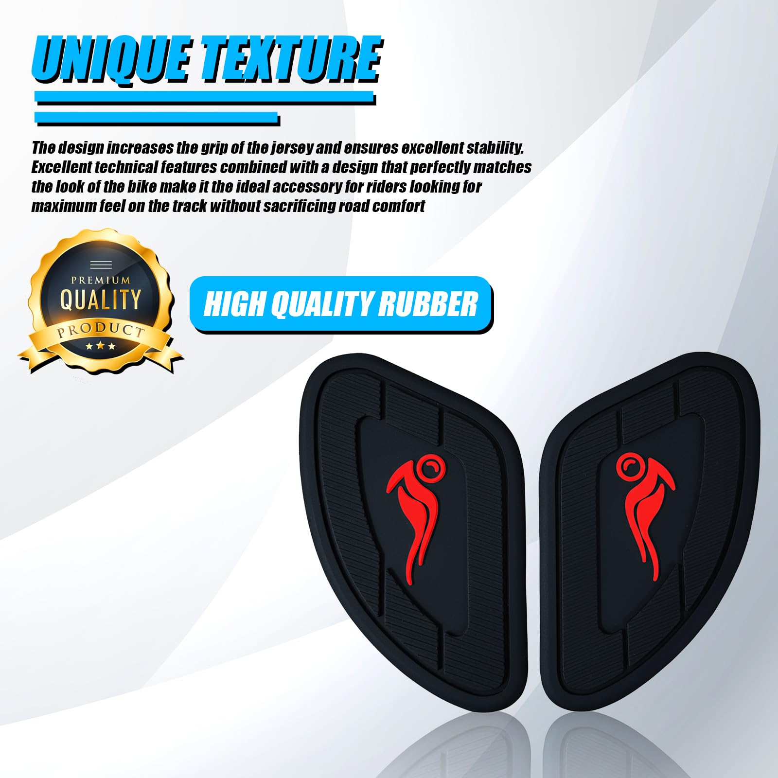 Silicone Tank Pads for Universal Motorbike | Anti-Slip & Scratch-Resistant Fuel Tank Protection | Premium Durable Design | Easy Installation | Pack of 2