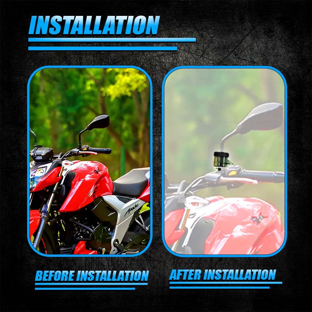 MOTO GENIUS Universal Motorcycle Front Brake Master Cylinder Oil Reservoir Tank Cup | Durable Replacement for Hydraulic Brake and Clutch Systems (Pack of 2)