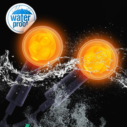 MOTO GENIUS Premium LED Turn Signal Indicators for RE Hunter 350, Meteor 350, Super Meteor 650, Shotgun 650 Motorbike | Waterproof, High-Brightness, Plug & Play (Set of 4)