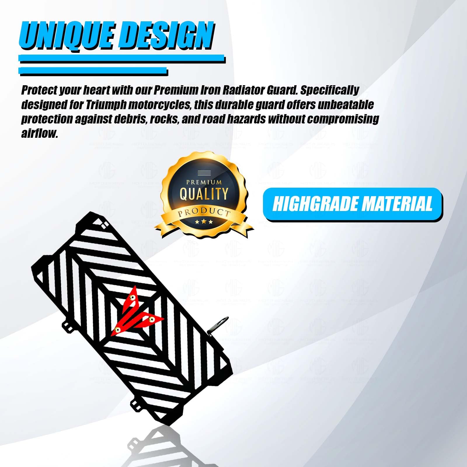MOTO GENIUS Radiator Guard for MT 15 | Durable Metal Protector |Essential Accessory for Motorcycle Radiator Protection ()
