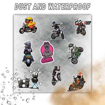 Racing Bike 3D Vinyl Stickers | Waterproof, Fade-Proof, Self-Adhesive Decals for Helmet, Bike, Car, Laptop & Mobile | Sports Bike Graphic Stickers (BIKE15-9PC)
