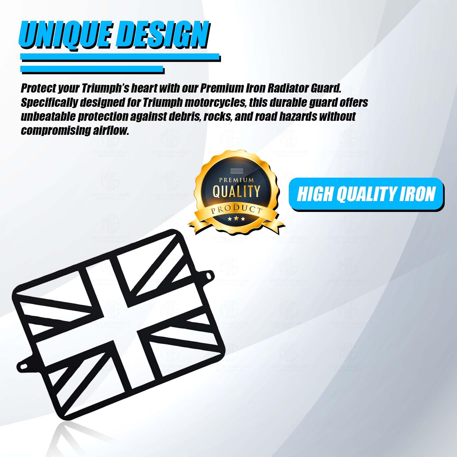 MOTO GENIUS Radiator Guard for Triumph Speed 400 - Durable Metal Protector for Radiator Protection | Essential Motorcycle Accessory for Enhanced Cooling and Damage Prevention